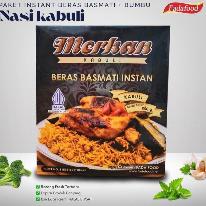

DISKON! MERHAN PAKET NASI KEBULI BERAS BASMATI + BUMBU KABULI KERING INSTAN PRAKTIS
