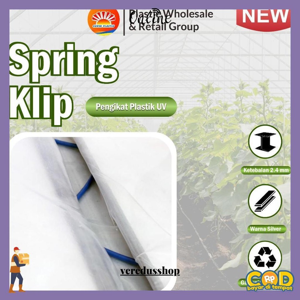 Penjepit Plastik Uv / Spring Klip Alat Pasang Plastik Uv Cod