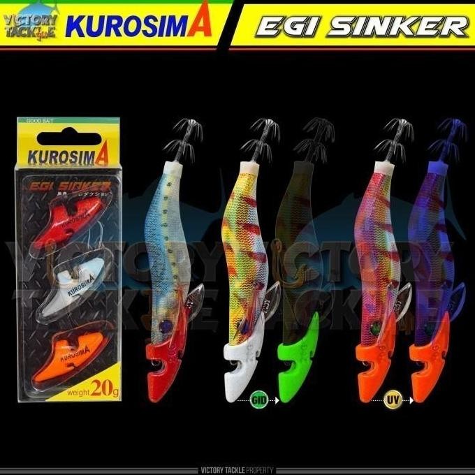 kurosima egi sinker 10g 15g 20g pemberat squid jig cumi stok terbatas