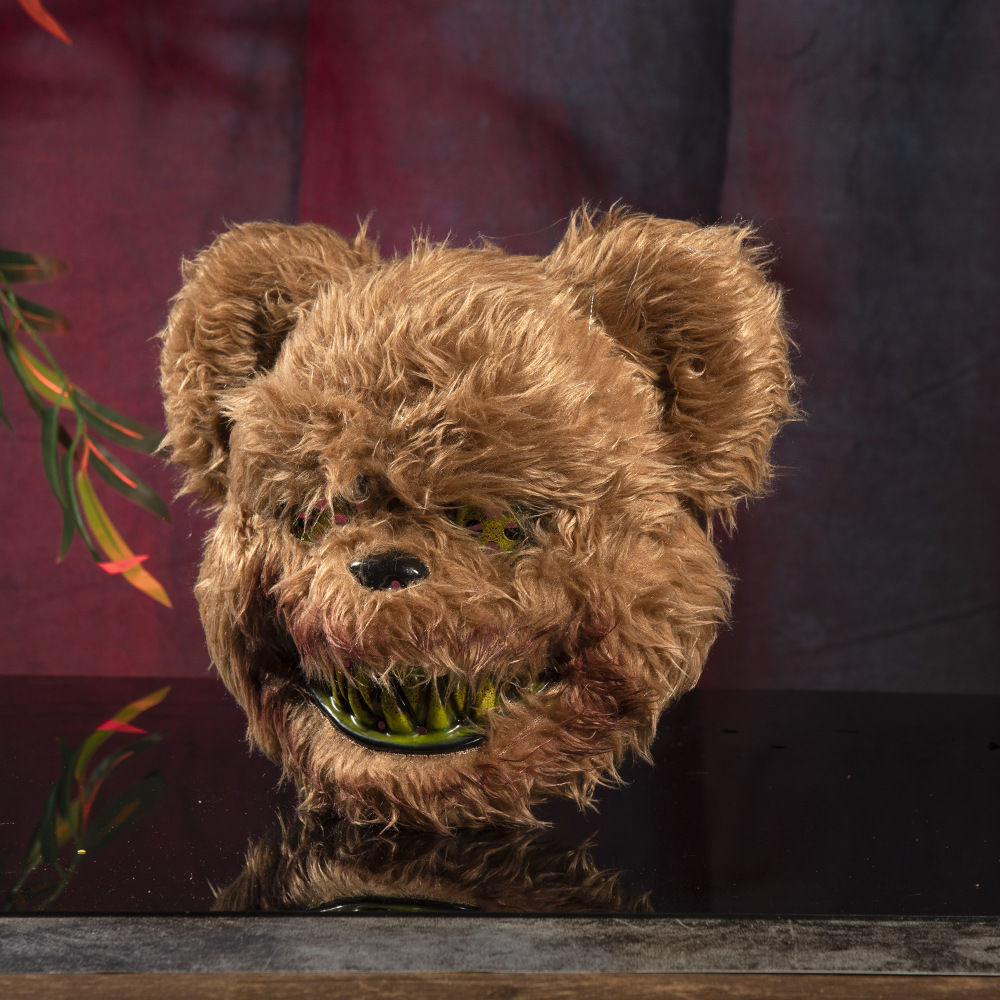 Topeng Beruang Hitam Palsu untuk Pesta Topeng