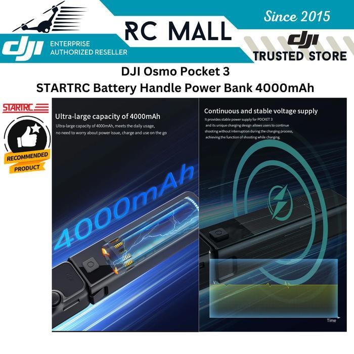 Sv Battery Handle Power Bank Dji Osmo Pocket 3 Charger Baterai Kamera Battery Camera Gimbal Powerban