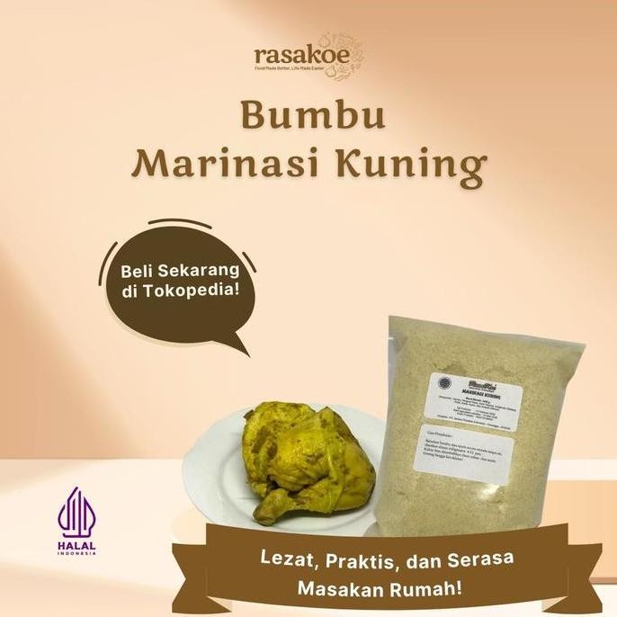 

DISKON! RASAKOE BUMBU MARINASI KUNING 1KG - BUMBU RENDAMAN DAGING HALAL PRAKTIS