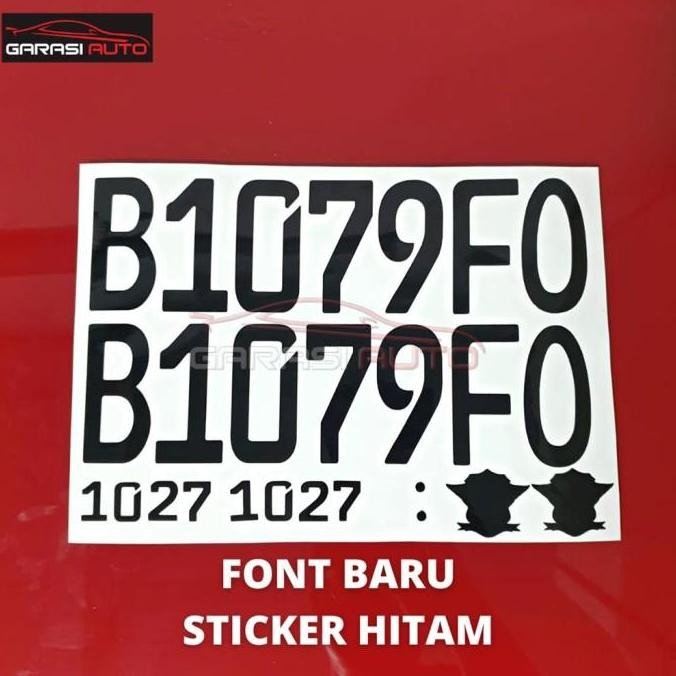 Stiker Plat Nomor Mobil Font Baru Sticker Scotlight Terbaru 2022 Up