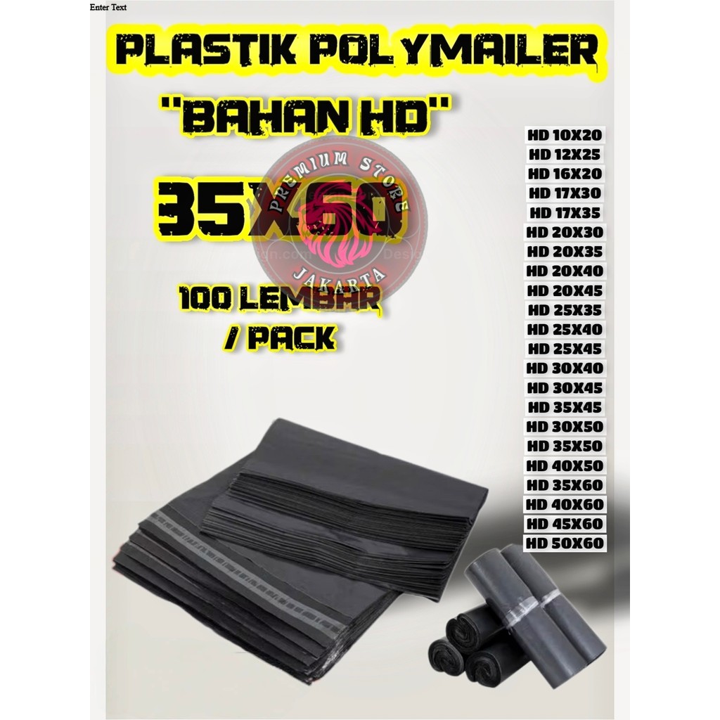Plastik Polymailer HD 35X60 isi 100pcs Kantong Plastik Packing
