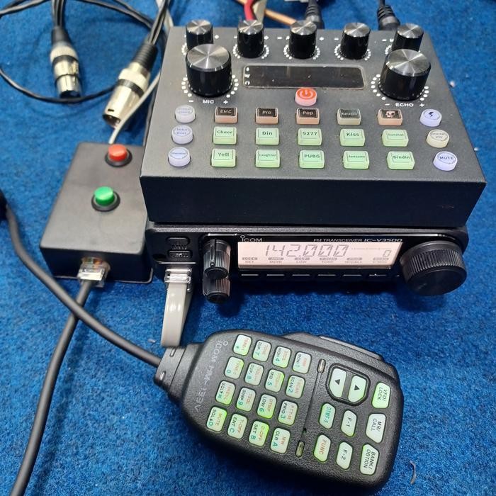 PTT BOX UNTUK RIG ICOM V3500 SOUNCARD V8 ATAU MIXER