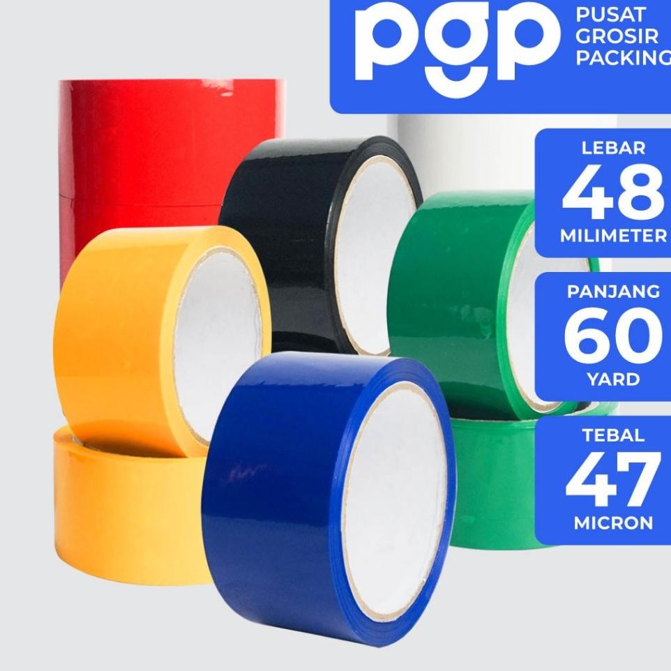 

Lakban Aneka Warna 48Mm X 60 Yard 1 Slop Isi 6 Pcsroll Lakban Berkualitas