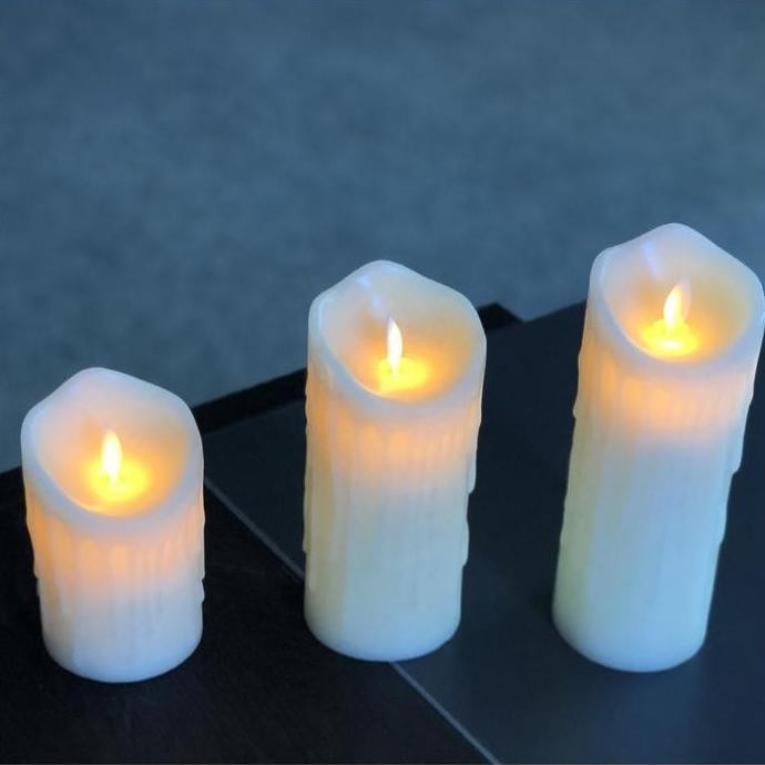 (Allthebest) LILIN LED ELEKTRIK LAMPU SUMBU GOYANG / LILIN LED CANDLE BATERAI ELEKTRIK MELELEH / LAM