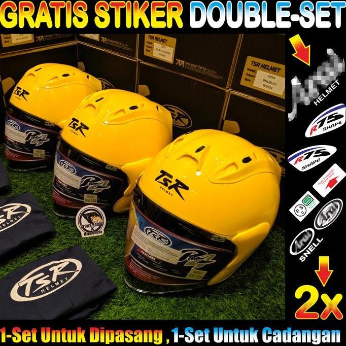 BEBAS ONGKIR - Helm TSR Ram 4 Yamaha Yellow