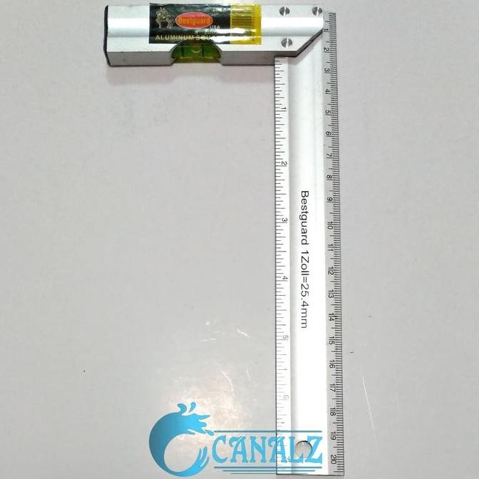 Pasekon Siku Meter Bestguard 8" Waterpass - 20 Cm Penggaris Tukang Terbaru