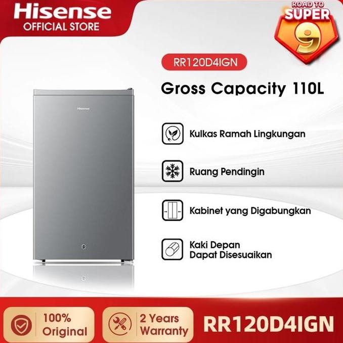 KULKAS 1 PINTU HISENSE RR 120D4IGN 93L