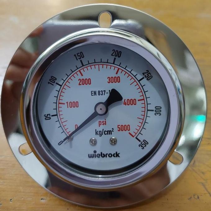 Pressure Gauge Wiebrock Manometer 350 Kg Bar 5000 Psi Payung Back Ready