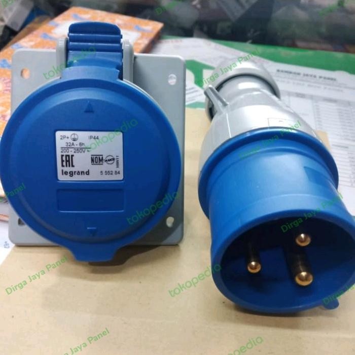 legrand 3pin 32a plug dan panel mounting