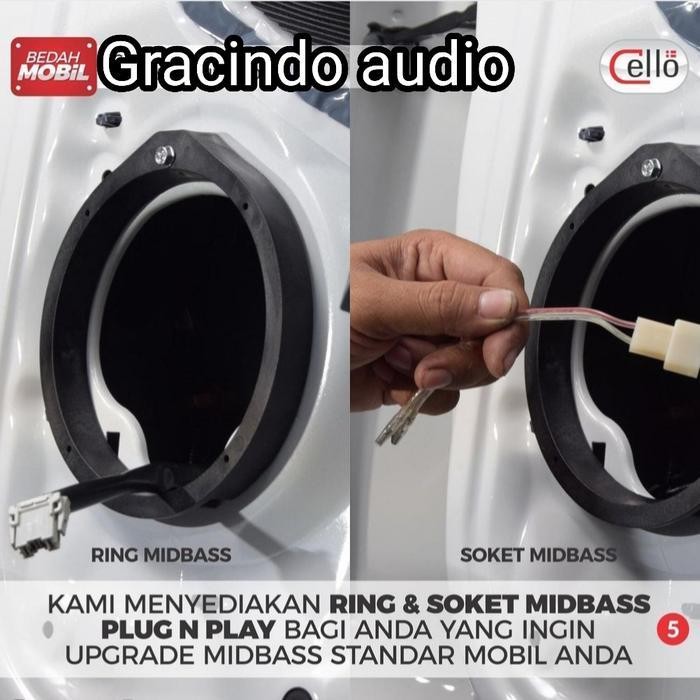 Speaker Cello Coaxial Up 6.5inch Plug N Play Pintu Mobil Toyota Innova 2004-2015 Original Cello
