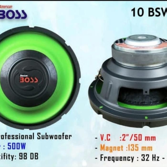 subwoofer american boss 10 inch 300 watt doublecoil