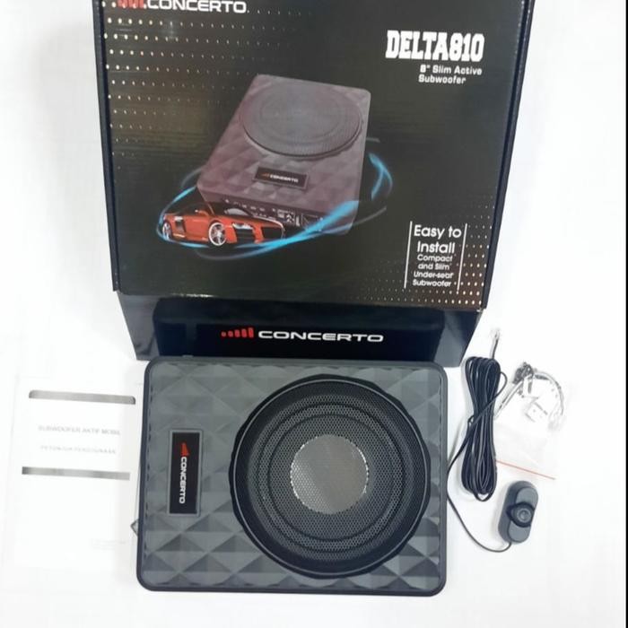 Subwoofer kolong jok mobil 8 inch concerto delta 810