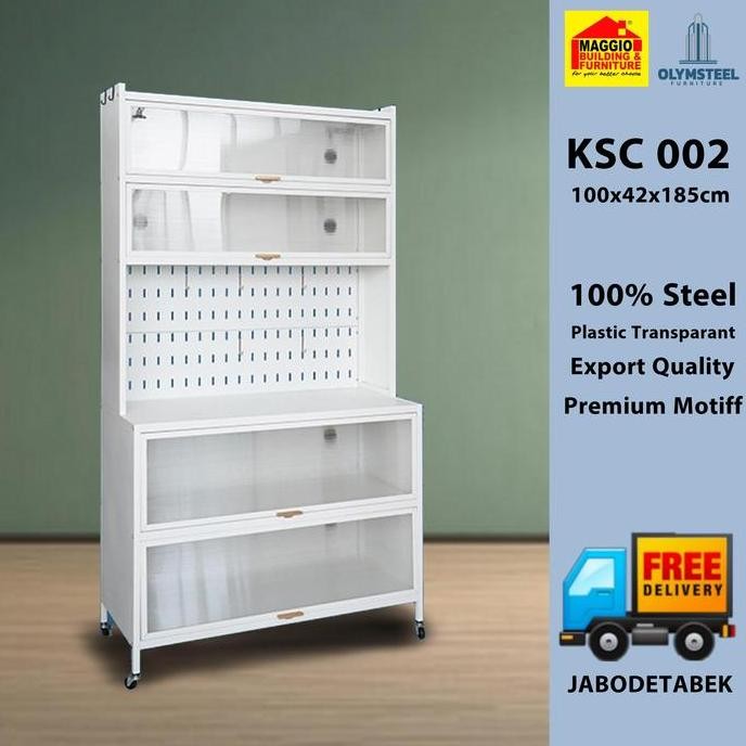 Lemari Piring Besi - Rak Piring Besi - Furniture Besi - Kitchen Set Besi - Ksc002 - Olymsteel