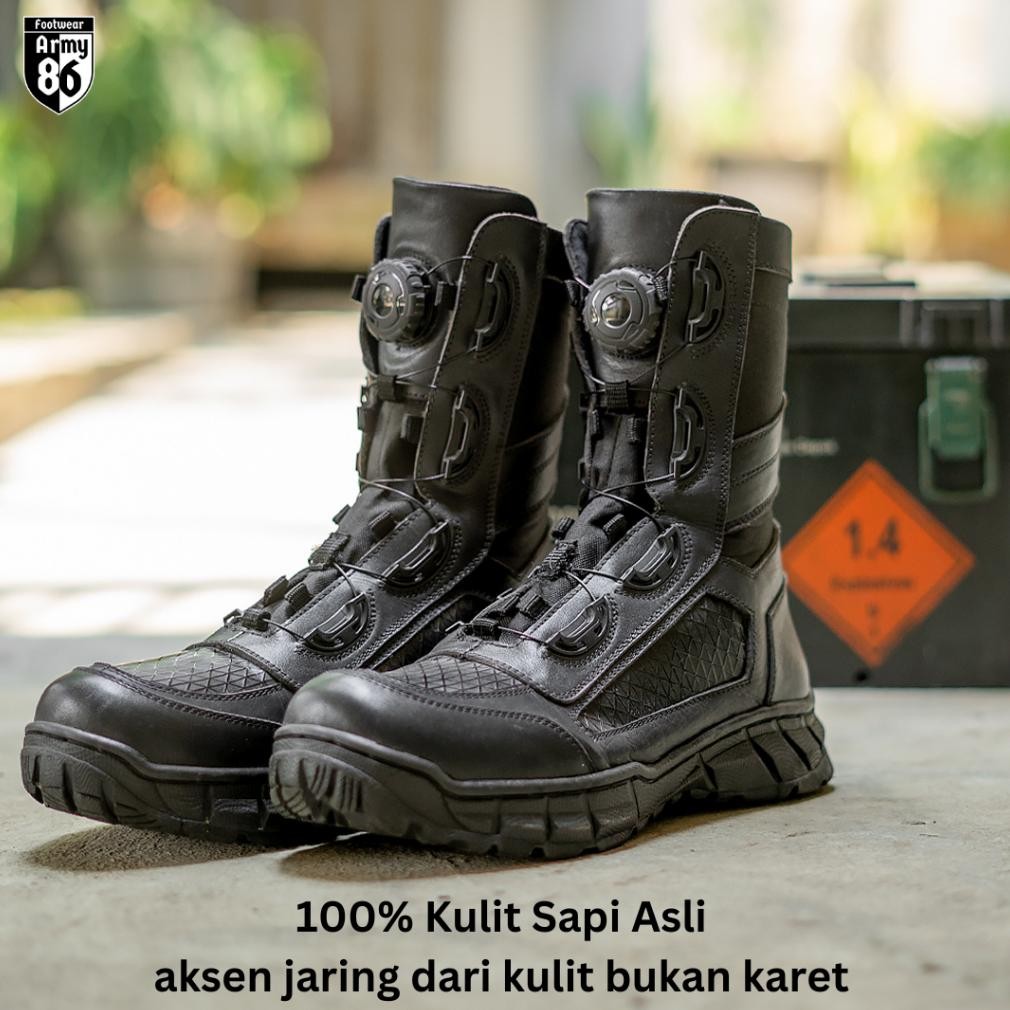 Army86 Sepatu PDL Tali Putar tactical pria tni polri satpam model Raiders Ultima
