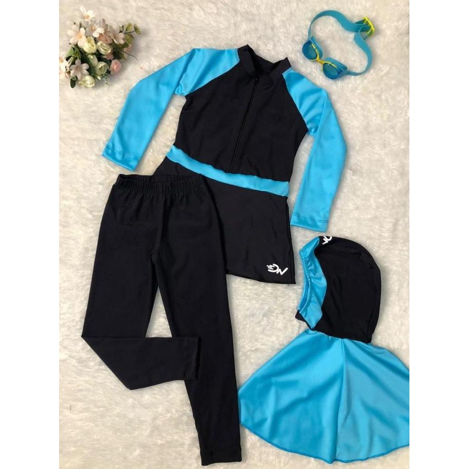 Baju Renang Anak Perempuan Muslim/Baju Renang Anak Cewk/Pakaian Renang Anak Muslim/Baju Renang Anak 