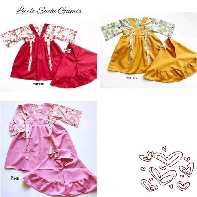 BAJU GAMIS DRESS GAUN JILBAB HANBOK SACHI ANAK BAYI PEREMPUAN