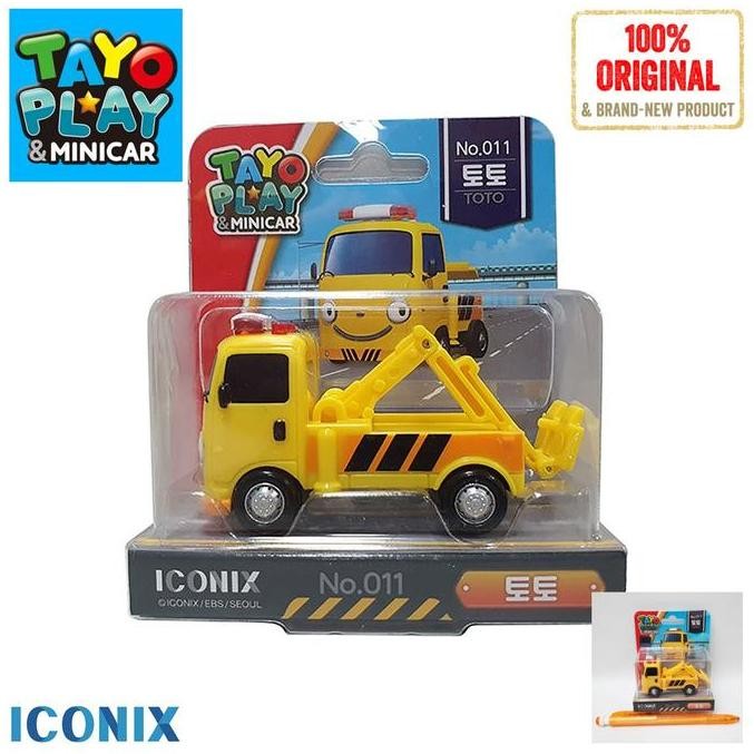 Diskon Mainan Mobil Derek Tayo Toto Towing Car Minicar Iconix Korea Ori