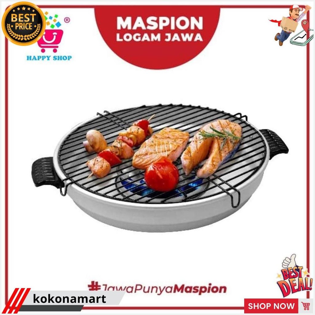 Maspion Fantastic Roaster Anodize 33 Cm - Panggangan Kompor Putar Gratis Ongkir