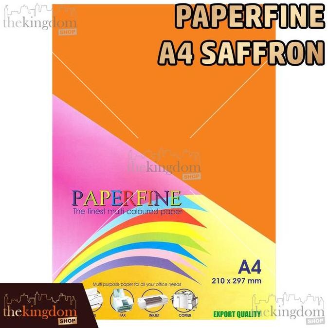

TERBARU - Paperfine Kertas HVS Warna A4 Saffron Coklat Muda Jingga Isi 500 Lembar Kode Warna Kode Warna 240
