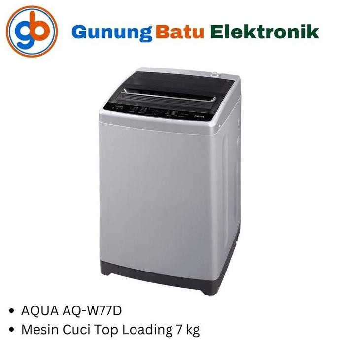 BEBAS ONGKIR - AQUA Mesin cuci 1 tabung AQW-77D Top Loading AQUA AQW77D Hijab Series