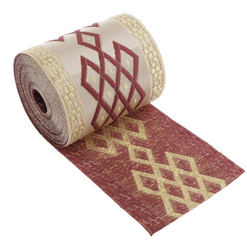 Jkm_12 5M Pita Kain Diy Pita Renda Batik Motif Bahan Kain Lebar 6Cm Webbing Motif Roll Renda India R
