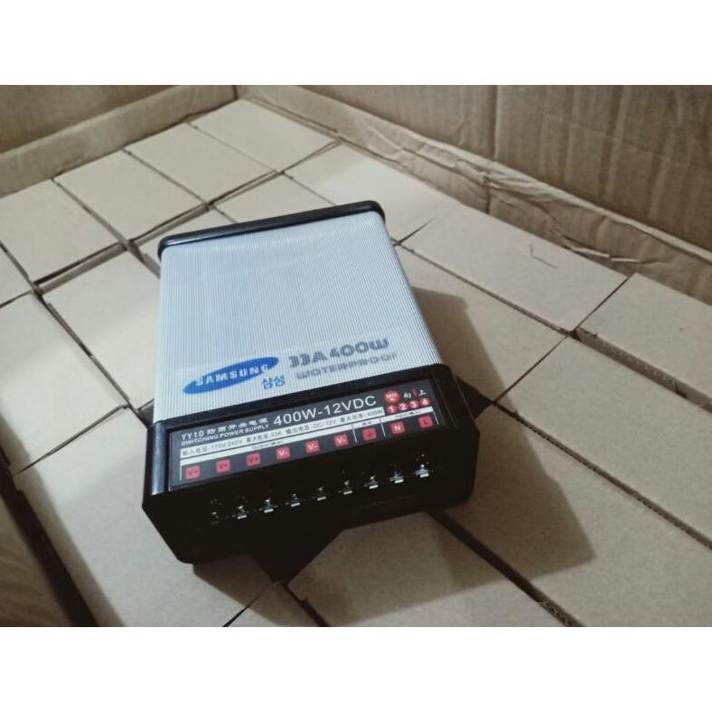 DF191 }} samsung waterproof 33a 12v 400w power supply adaptor charger lampu led strip hias modul neo