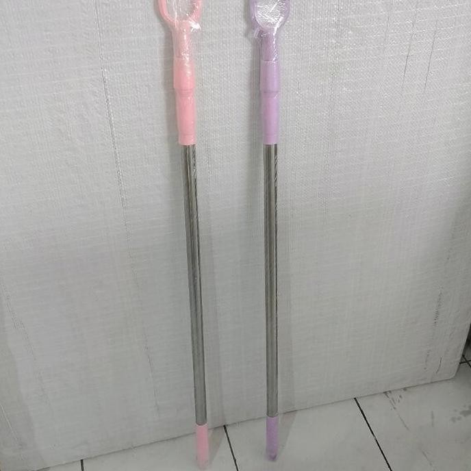 Gantungan Baju Anti Karat Galah/Tongkat/Sodokan Hanger Plastik Tinggi 1M Panjang Max 1,58M - Warna P