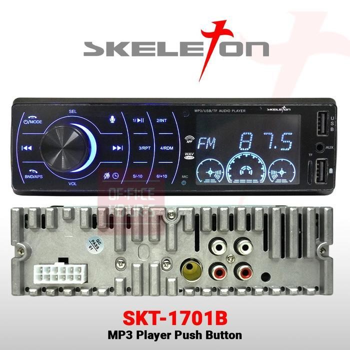 Single Din Mp3 Bluetooth Tape Mobil USB Head Unit Skeleton Terbaik Berkualitas