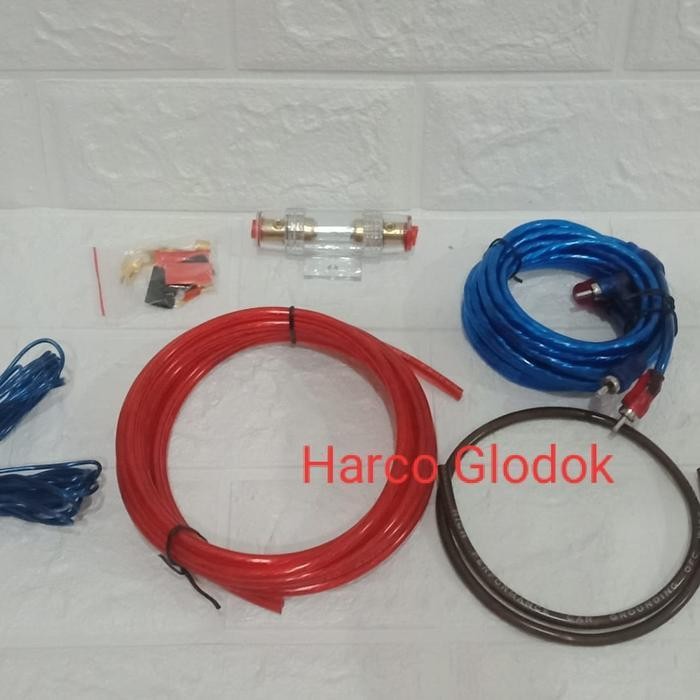 Paket kabel set audio mobil fuse, kabel remote, rca, kabel power dll Terbaik Berkualitas