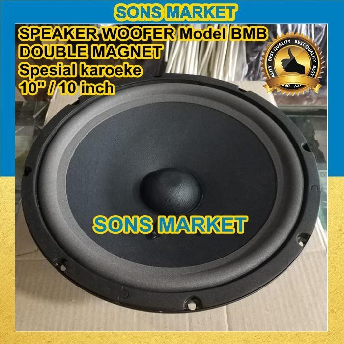 Speaker WOOFER 10 inch DOUBLE magnet 10inch 10" spesial karaoke model BMB Terbaru Berkualitas