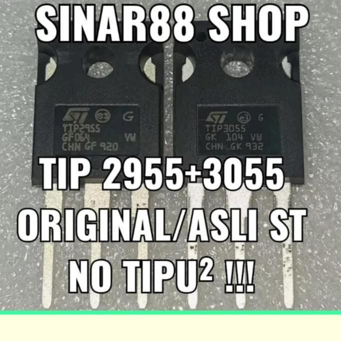 

Transistor Tip2955 Tip3055 Tip 2955 3055 St Original/Asli