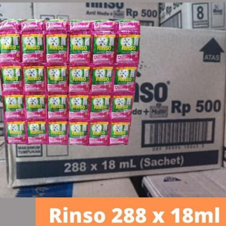 Termurah Rinso Molto 500 Deterjen Cair 1 Dus Isi 288 Sachet