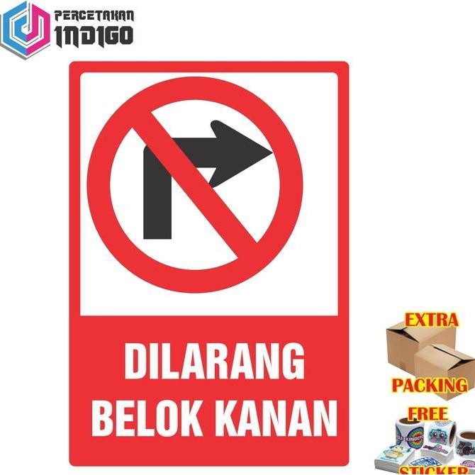 

Plat Alumunium Rambu Dilarang Belok Kanan