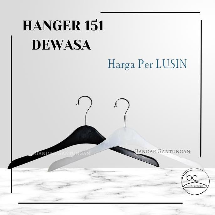 1 Lusin Hanger Plastik 151 Dewasa Gantungan Baju Plastik Hanger Baju Dewasa Hanger Plastik Murah-Lsn