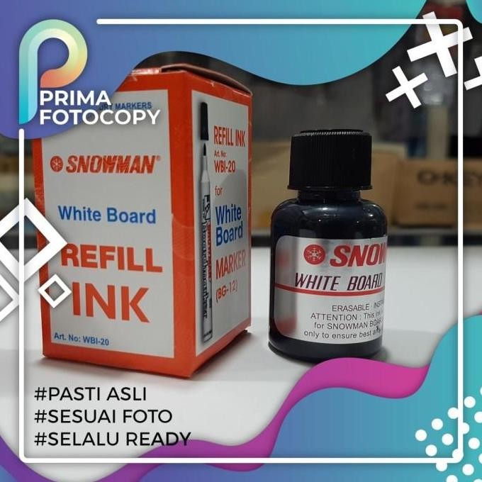 

Refill Tinta Spidol Papan Tulis Snowman Whiteboard | Warna Hitam