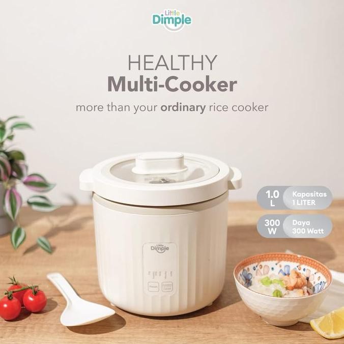 TERBARU Little Dimple Healthy Multi Cooker 1 Liter MC - 858 / Rice Cooker Multi Fungsi