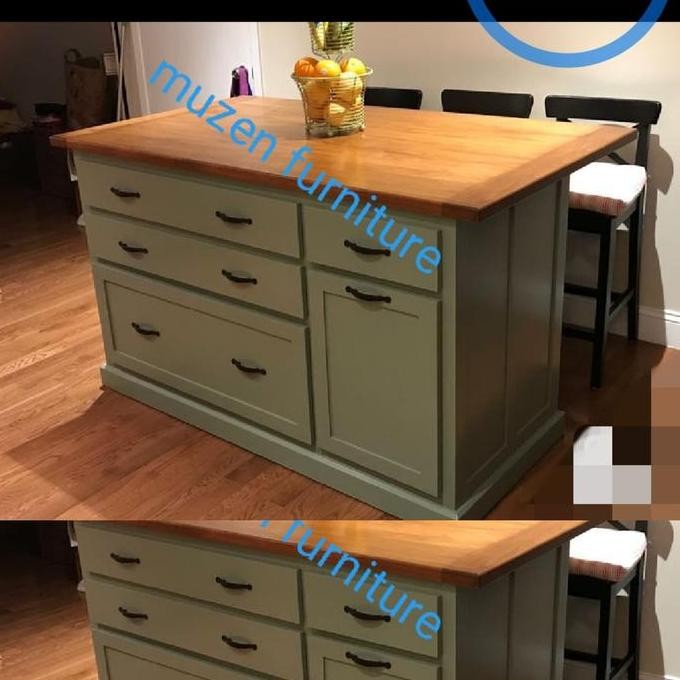 KITCHEN ISLAND MEJA RAK DAPUR TOP JATI