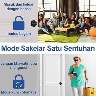 Terbaru Tuya Kunci Pintu Sidik Jari Kenop Pintar Kontrol Bluetooth Kunci Pintu Sidik Jari Kunci Pint