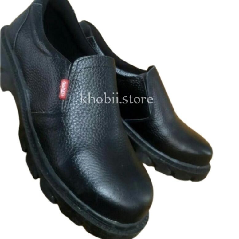 Sepatu Safety Pria Sepatu Safety Boots Kickers Ujung Besi