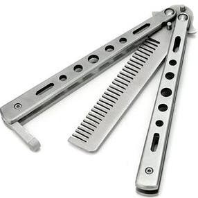 Sisir Balisong / Butterfly Comb Silver Merk Benchmade