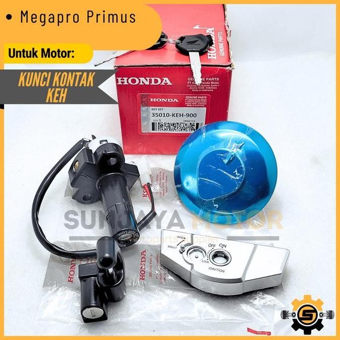 Keyset Original Honda KEH Kunci Kontak Megapro Primus Mega Pro Advance Konci Motor 1 Set Key Set MP 