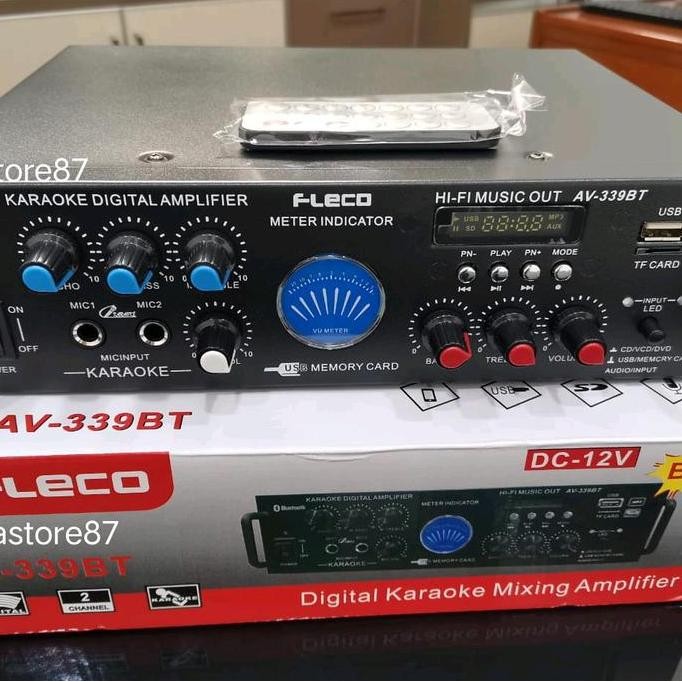 AMPLIFIER FLECO 339 BT 800 WATT AMPLIFIER KARAOKE AMPLIFIER BLUETOOTH SUPER BASS SUBWOOFER ORIGINAL 