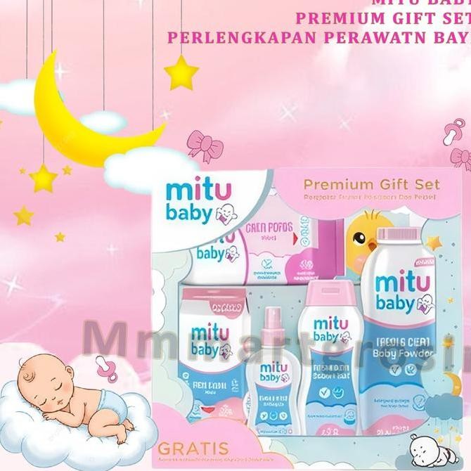 Hot Sale Mitu Baby / Premium Gift Set / Perlengkapan Perawatan Bayi / Isi Set 5Pcs