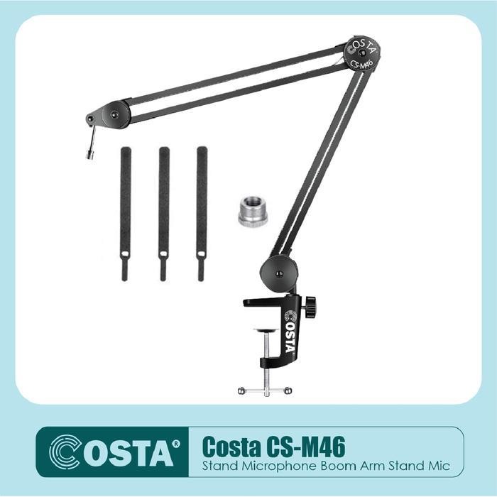 Costa CS-M46 Stand Microphone Boom Arm Stand Mic Heavy Duty Adjustable