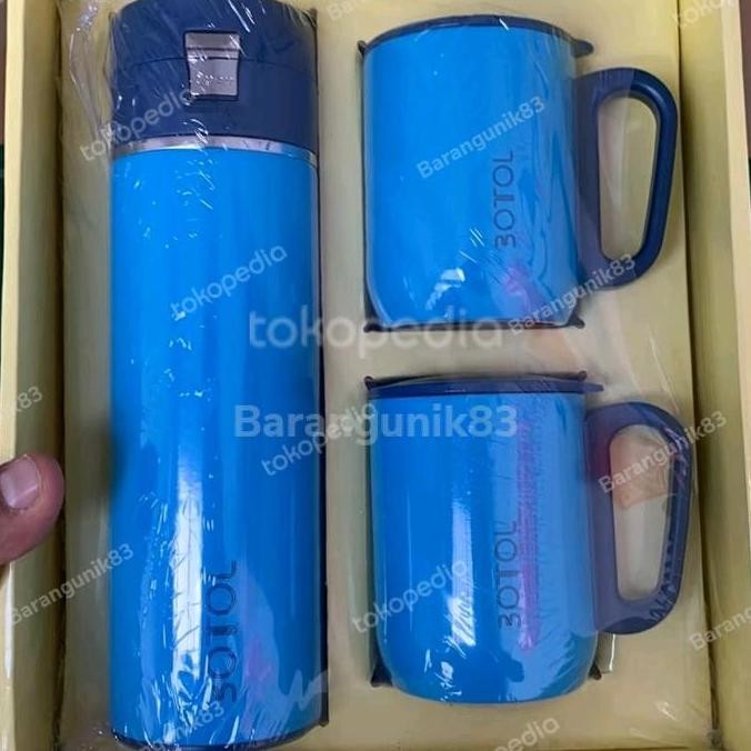 Termos dan Gelas Mug Polo Dubblin Regent Gift Set 3 pcs Bagus