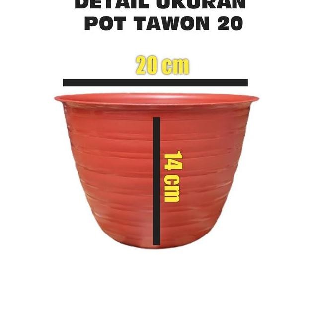 Pot Ukuran 20 Cm Paket Isi 1 Lusin Hijau