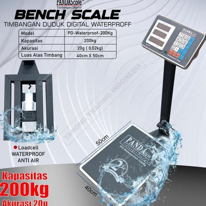 Timbangan Duduk Digital Panda Scale 200Kg Waterproof Anti Air